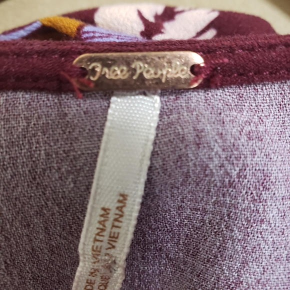 Free People Boho Floral Tunic Top XS - Picture 3 of 8